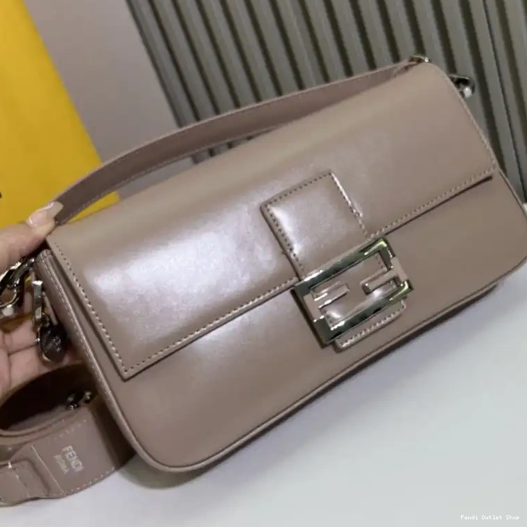 Cheap Bag Tiffany Leather Medium Fendi Khaki Baguette Smooth In 0323 HOT SALE
